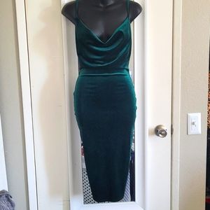 New Green suede dress